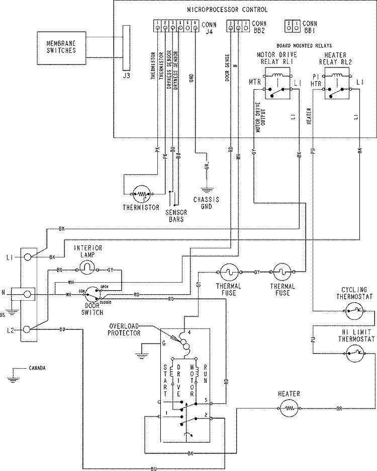 WIRING INFORMATION Diagram and Parts List for CDE4205AYJ  Crosley Dryer