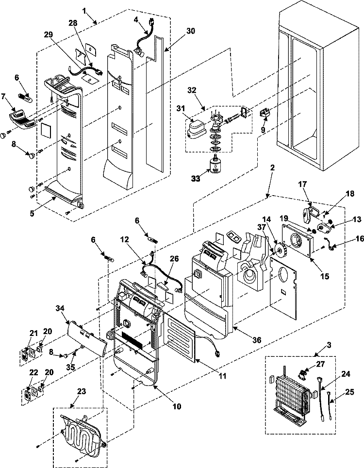 REFRIGERATOR COMPARTMENT Diagram and Parts List for RS255BABB  Maytag Refrigerator