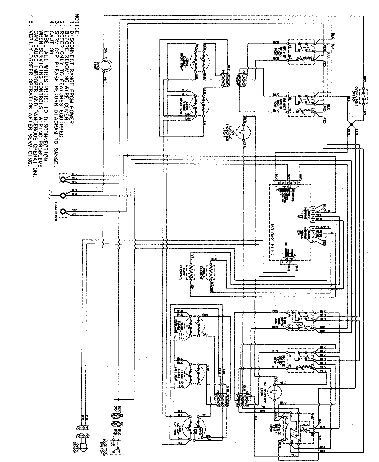 WIRING INFORMATION Diagram and Parts List for MERL753BAS  Maytag Range