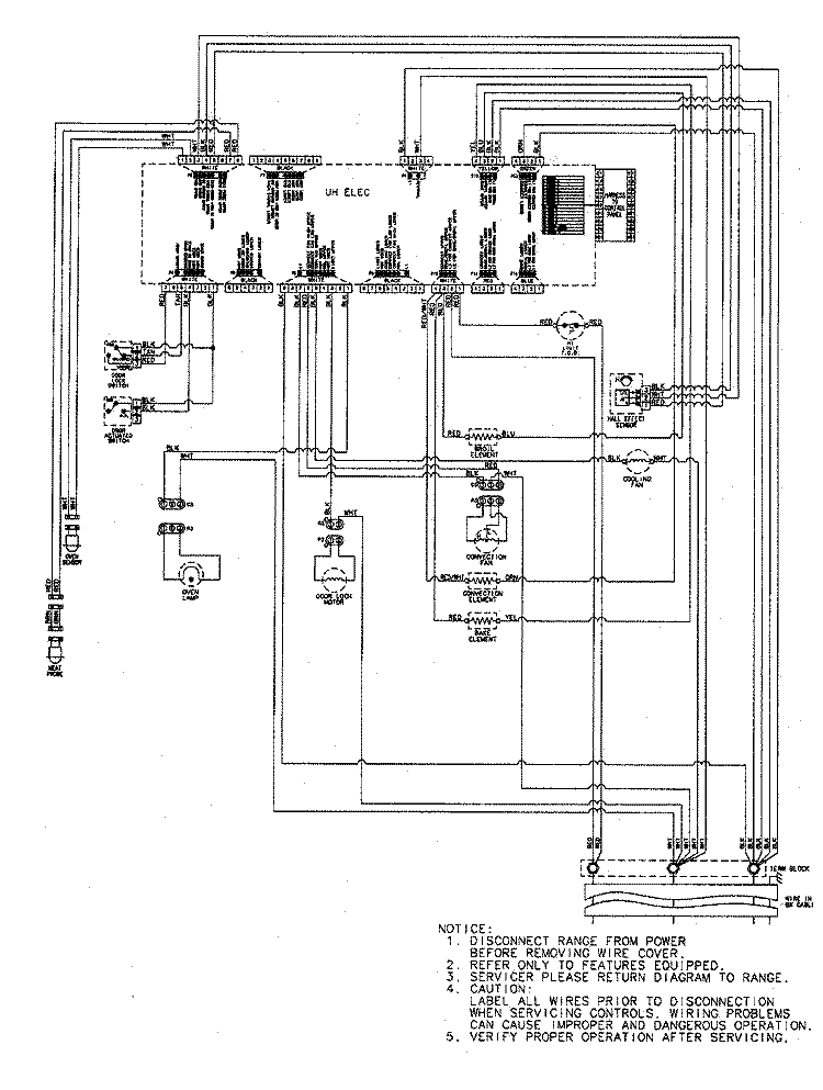 WIRING INFORMATION (AT 19 FRC) Diagram and Parts List for JJW8630DDS  Jenn-Air Wall Oven