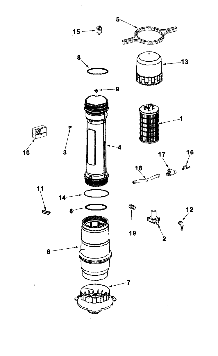 WATER FILTRATION SYSTEM Diagram and Parts List for MWF3500AWS  Maytag Water Softener