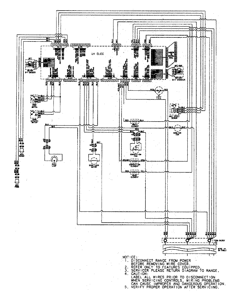 WIRING INFORMATION (AT SERIES 19) Diagram and Parts List for JJW9530DDP  Jenn-Air Wall Oven