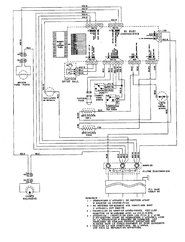 WIRING INFORMATION (FRC AT SERIES 15) Diagram and Parts List for JJW7530DDW  Jenn-Air Wall Oven