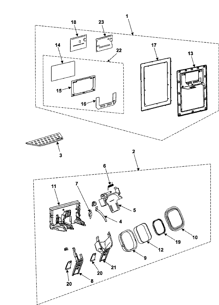 FOUNTAIN Diagram and Parts List for RM255LASH  Maytag Refrigerator