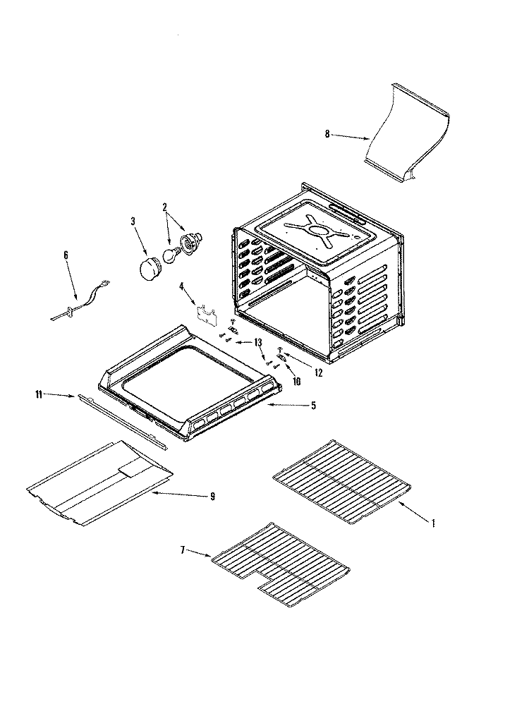 CAVITY Diagram and Parts List for AGR5725RDB  Amana Range