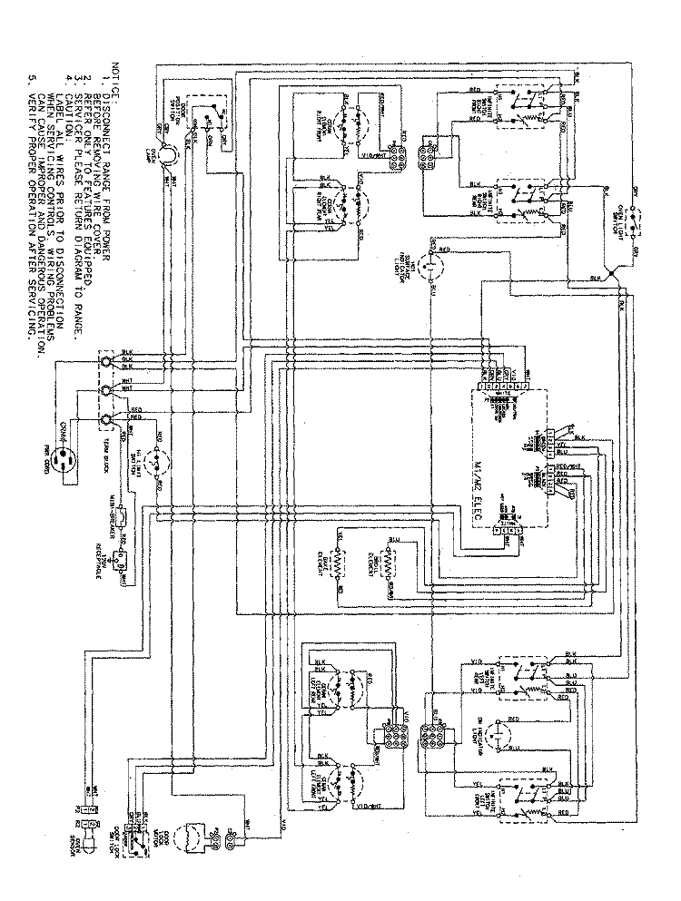 WIRING INFORMATION Diagram and Parts List for AER5715RCW  Amana Range