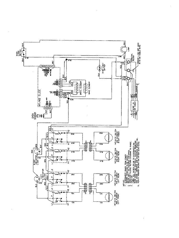 WIRING INFORMATION Diagram and Parts List for AES1350BAW  Amana Range