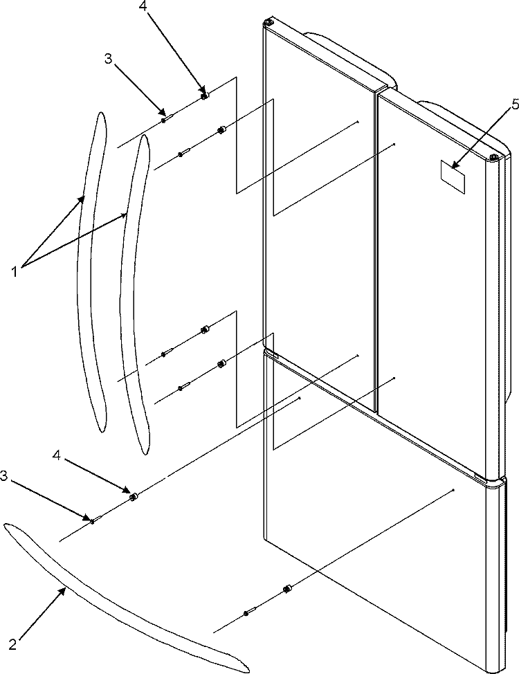 HANDLES Diagram and Parts List for MFI2067AEB  Maytag Refrigerator