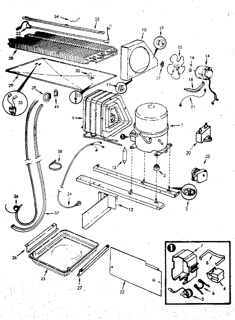 Refrigerator Unit Compartment & System Diagram and Parts List for JRT234B M7C55A Jenn-Air Refrigerator