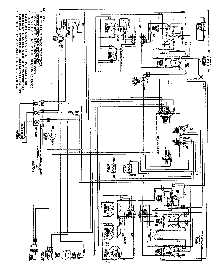 WIRING INFORMATION (SERIES 12) Diagram and Parts List for MER5775RCQ  Maytag Range