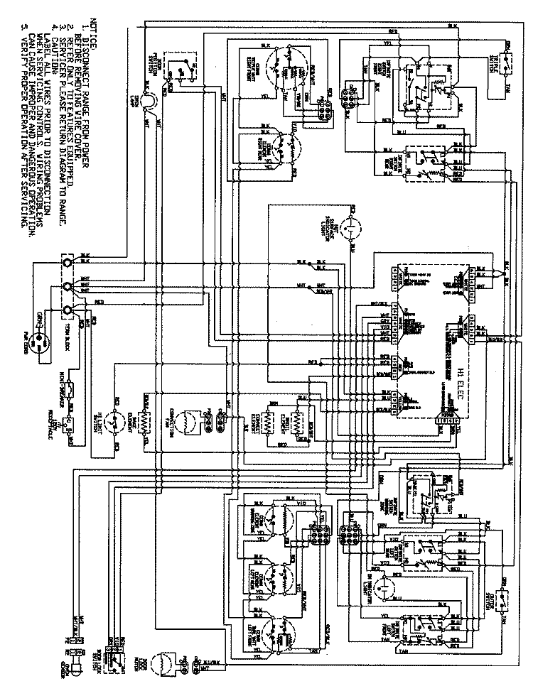 WIRING INFORMATION (SERIES 12) Diagram and Parts List for MER5875RCQ  Maytag Range
