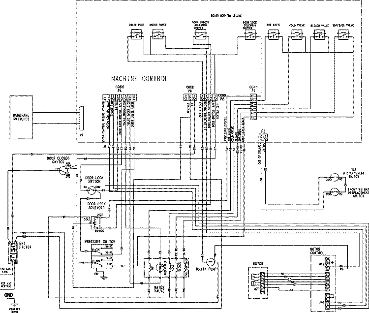 WIRING INFORMATION Diagram and Parts List for CAH4205AWJ  Crosley Washer