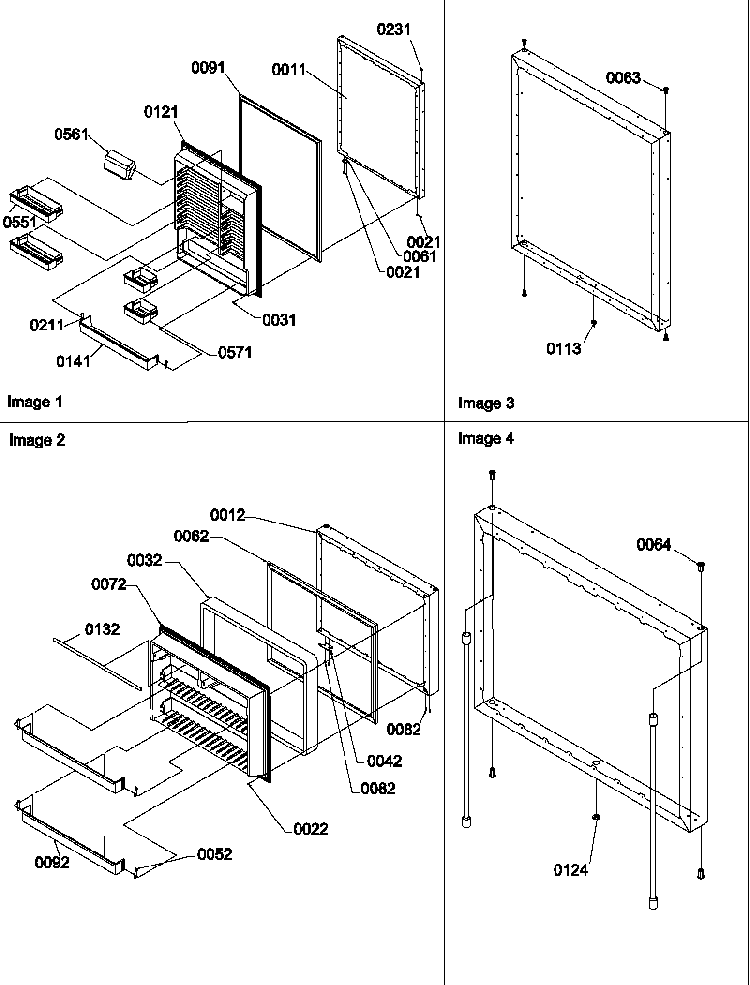 Door Assemblies Diagram and Parts List for BC21VL-P1321506WL  Amana Refrigerator