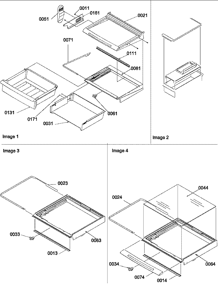DELI, SHELVES, CRISPER ASSY Diagram and Parts List for SZD26VL P1315207W L Amana Refrigerator
