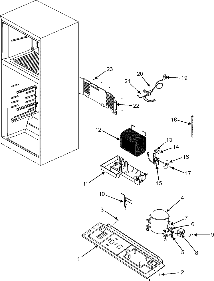 COMPRESSOR Diagram and Parts List for GT8202PEKW  Maytag Refrigerator