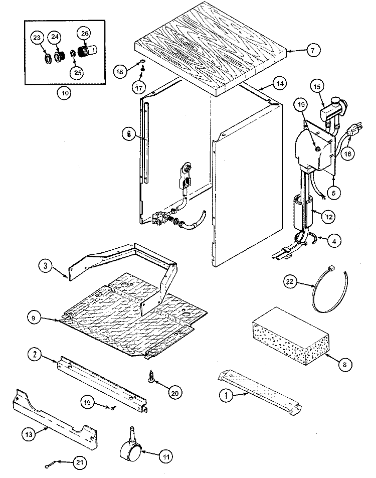 CABINET & FAUCET COUPLER ASSY. Diagram and Parts List for MDC4650AWB  Maytag Dishwasher