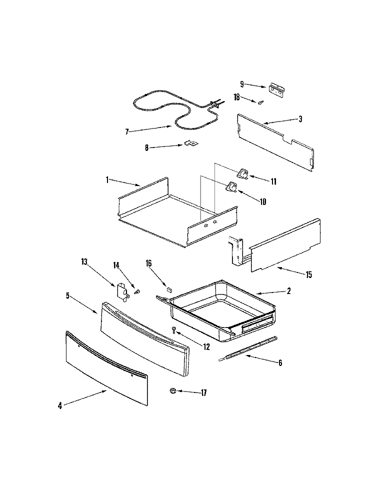 WARMING DRAWER Diagram and Parts List for JDS8850BDB  Jenn-Air Range