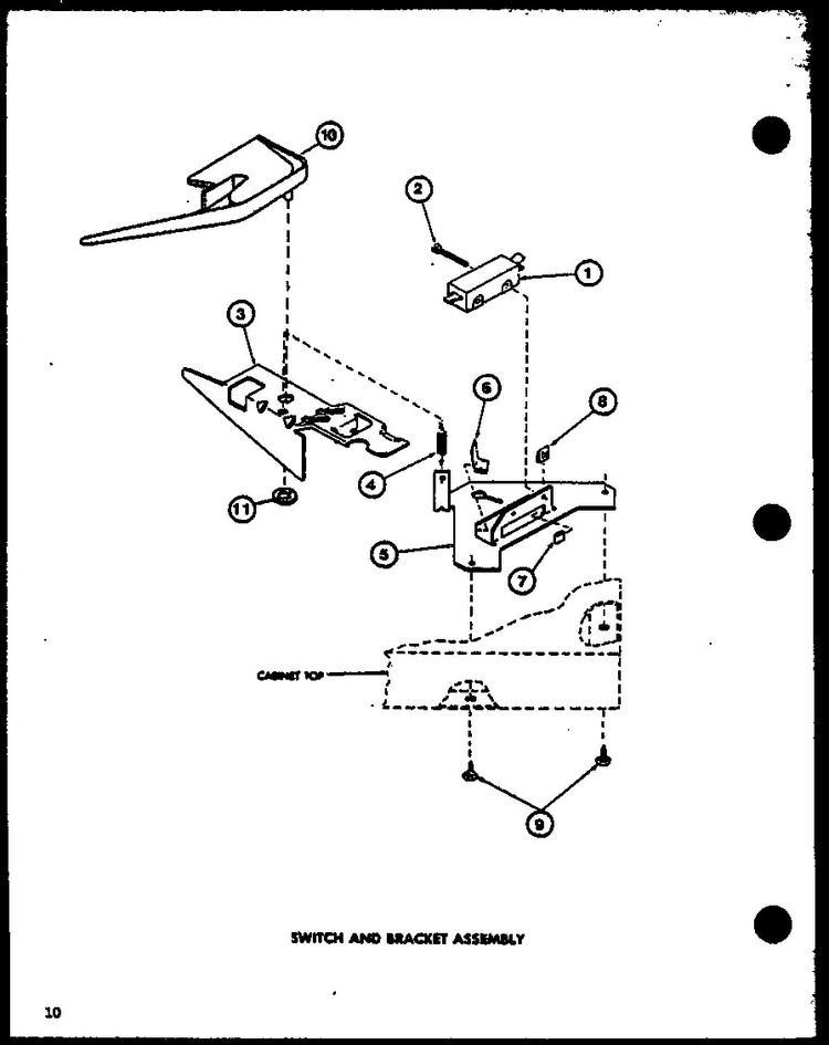 Section 10 Diagram and Parts List for LWD773 P1110501W Amana Washer
