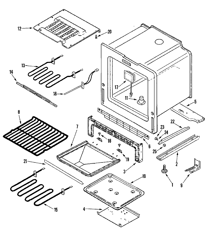 OVEN / BASE Diagram and Parts List for JES8750BAF  Jenn-Air Range