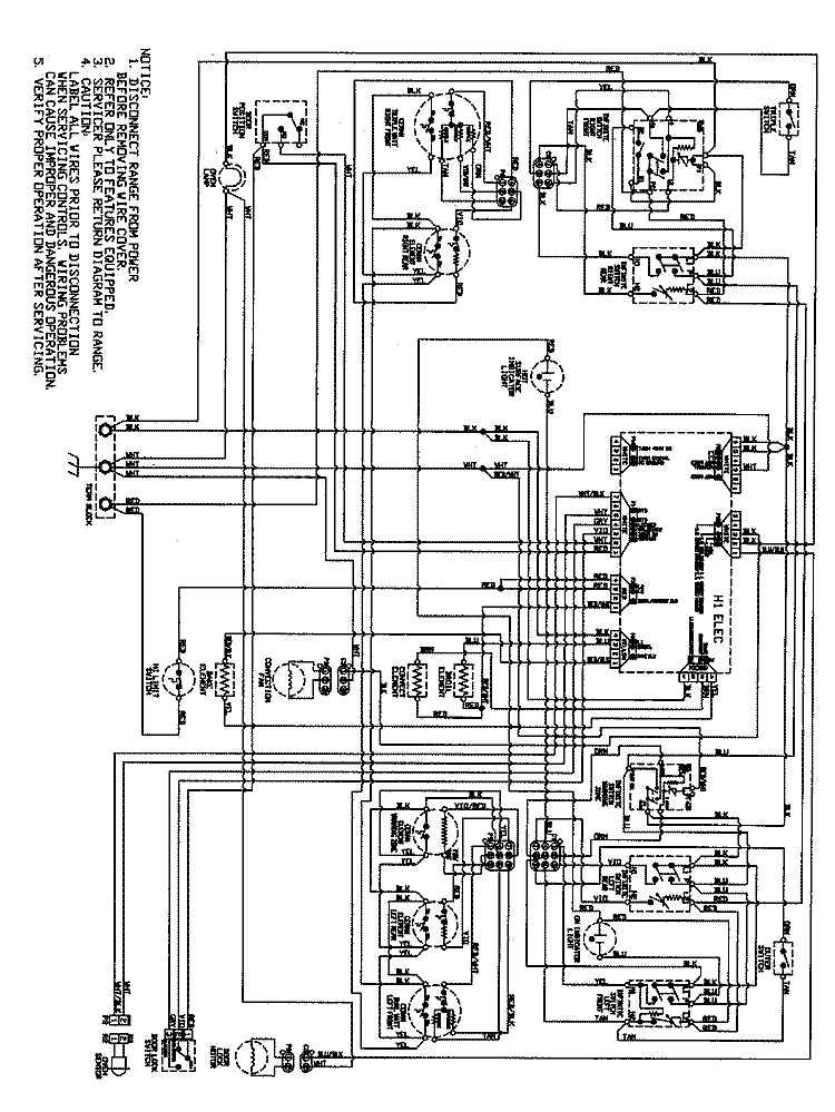 WIRING INFORMATION (SERIES 12) Diagram and Parts List for MER5875RAN  Maytag Range