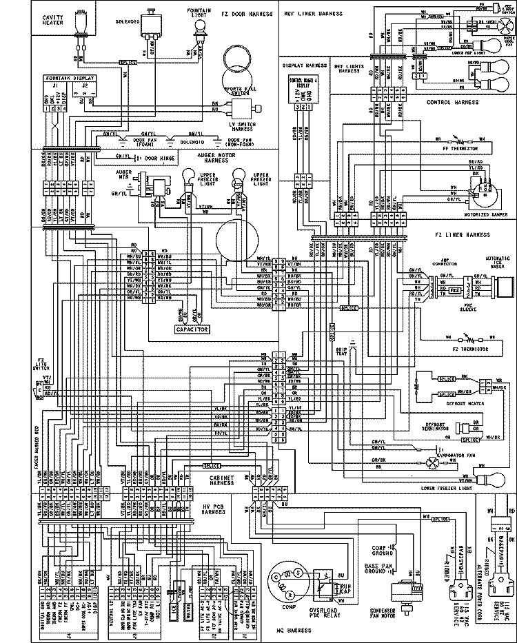 WIRING INFORMATION (SERIES 12) Diagram and Parts List for JSD2697KEY  Jenn-Air Refrigerator
