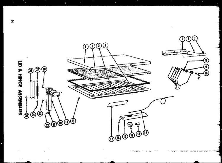 Section 3 Diagram and Parts List for CP15  Amana Freezer
