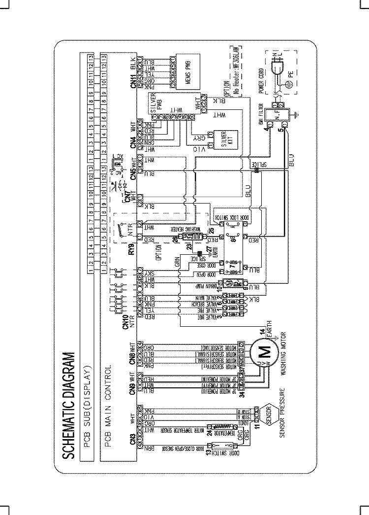 WIRING INFORMATION Diagram and Parts List for WF306BHW  Maytag Washer