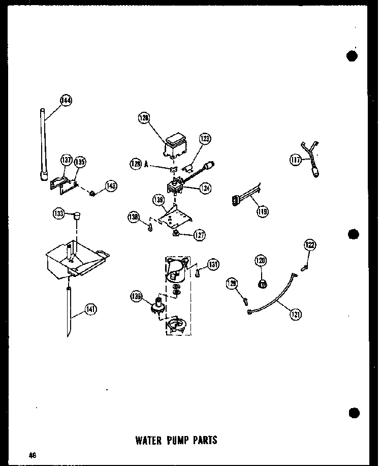 Water Pump Parts Diagram and Parts List for EIM5-H-P60119-2W  Amana Ice Maker