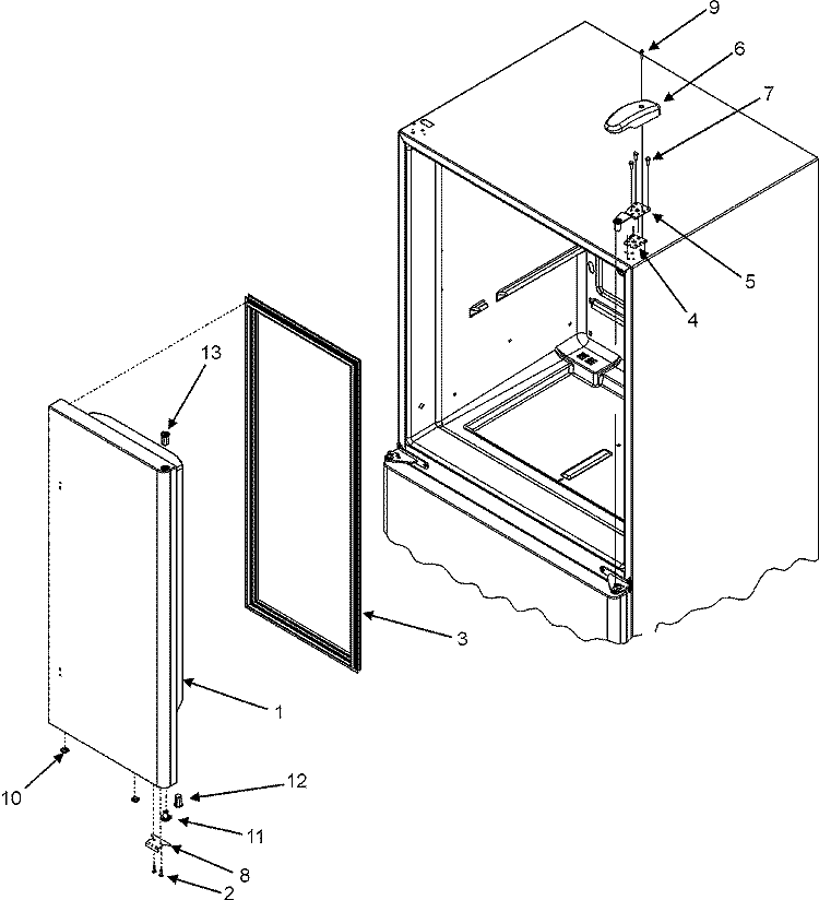 RIGHT REFRIGERATOR DOOR Diagram and Parts List for JFD2589KEP  Jenn-Air Refrigerator