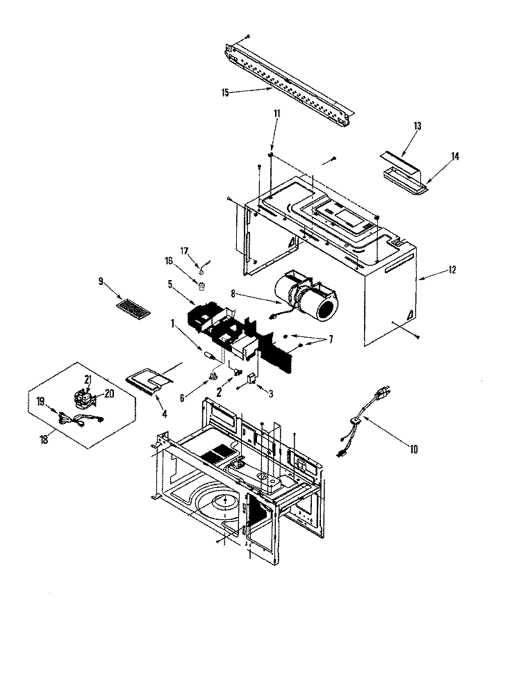 BODY / BLOWER MOTOR Diagram and Parts List for JMV8208BAW  Jenn-Air Microwave
