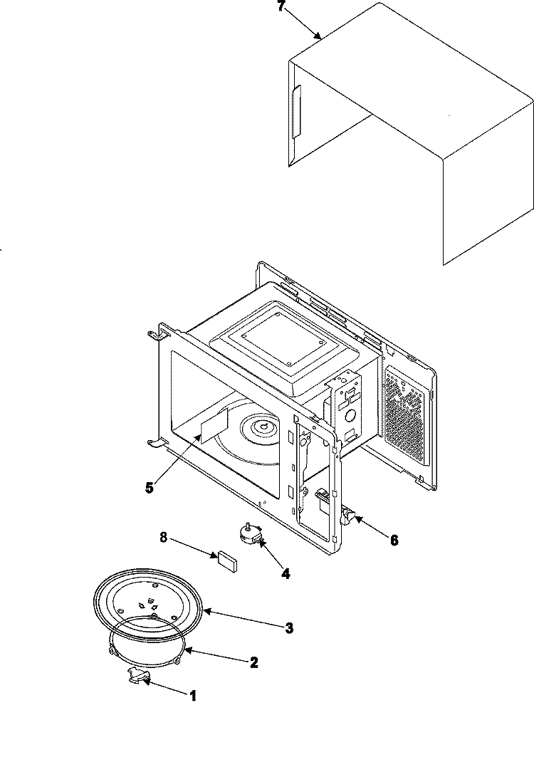 BODY / CAVITY / ELEMENTS Diagram and Parts List for MS1440WB  Maytag Microwave