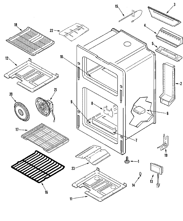 OVEN Diagram and Parts List for JGR8890ADP  Jenn-Air Range