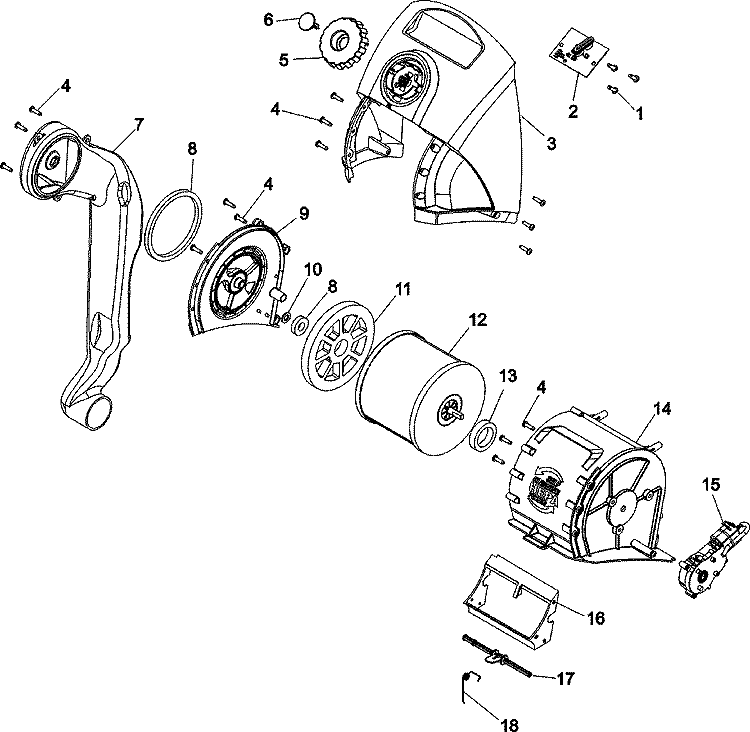 FILTER ASSEMBLY Diagram and Parts List for U8361950  Hoover Upright Vacuum