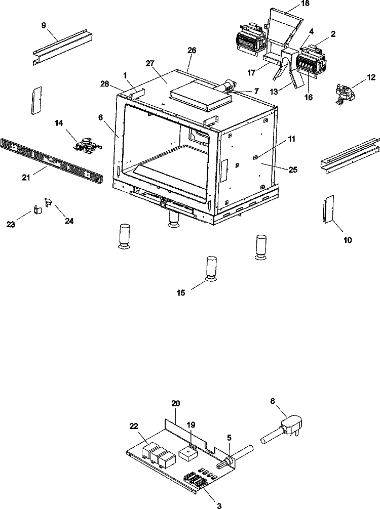 OVEN RETAINERS Diagram and Parts List for RJRG3010A  Maytag Range