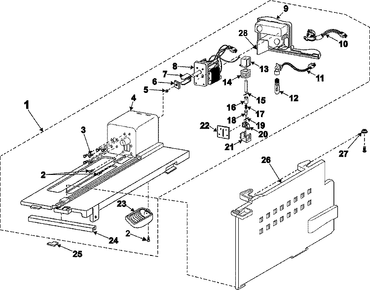 ENCLOSURE ASSEMBLY Diagram and Parts List for RS2622SW  Maytag Refrigerator