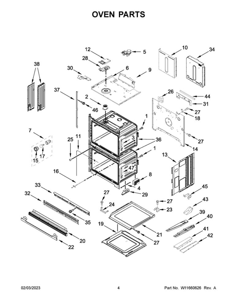 Oven Parts Diagram and Parts List for MEW9627FZ21  Maytag Wall Oven