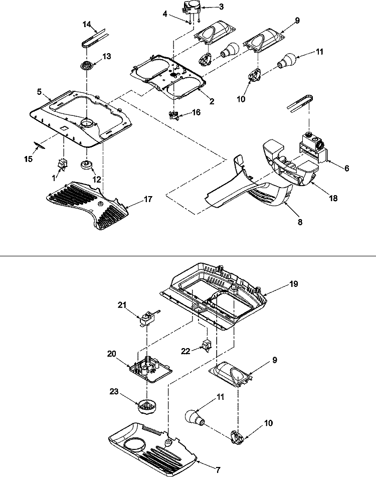 CONTROLS Diagram and Parts List for ABB2221FEB  Amana Refrigerator