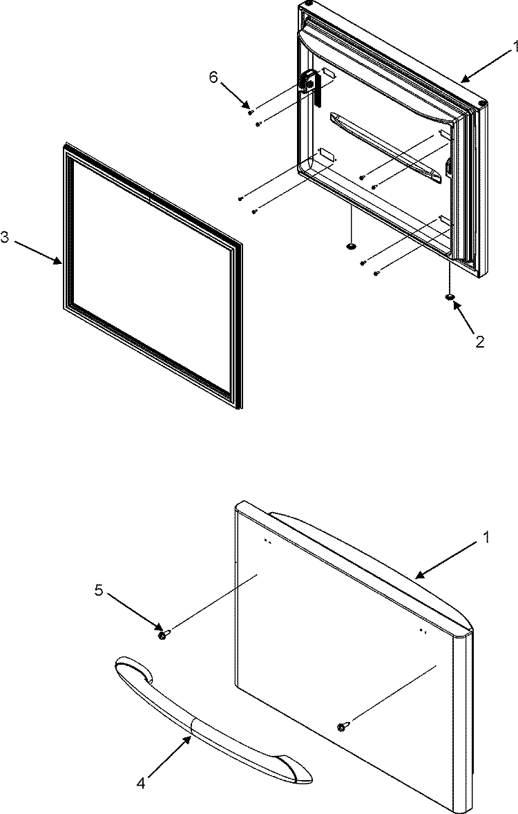 FREEZER DOOR Diagram and Parts List for MBF2255KEW  Maytag Refrigerator