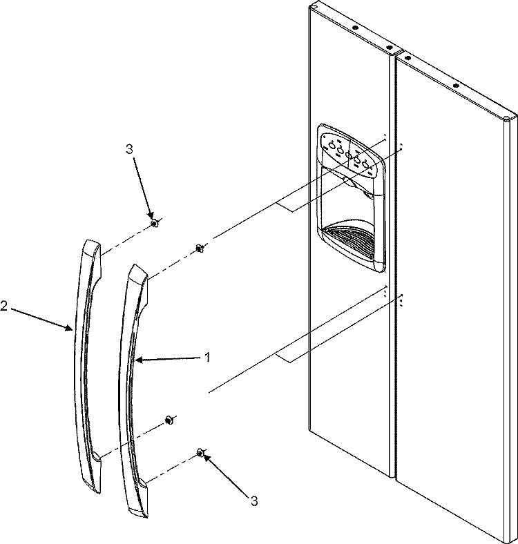 HANDLES Diagram and Parts List for CSD2610KRW  Magic Chef Refrigerator