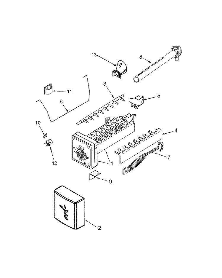 ICE MAKER Diagram and Parts List for GC2223GEKB  Maytag Refrigerator