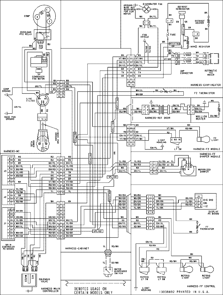 WIRING INFORMATION Diagram and Parts List for G32027WEKB  Maytag Refrigerator