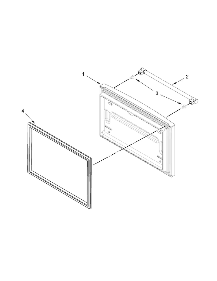 Freezer Door Parts Diagram and Parts List for MFC2062DEM00  Maytag Refrigerator
