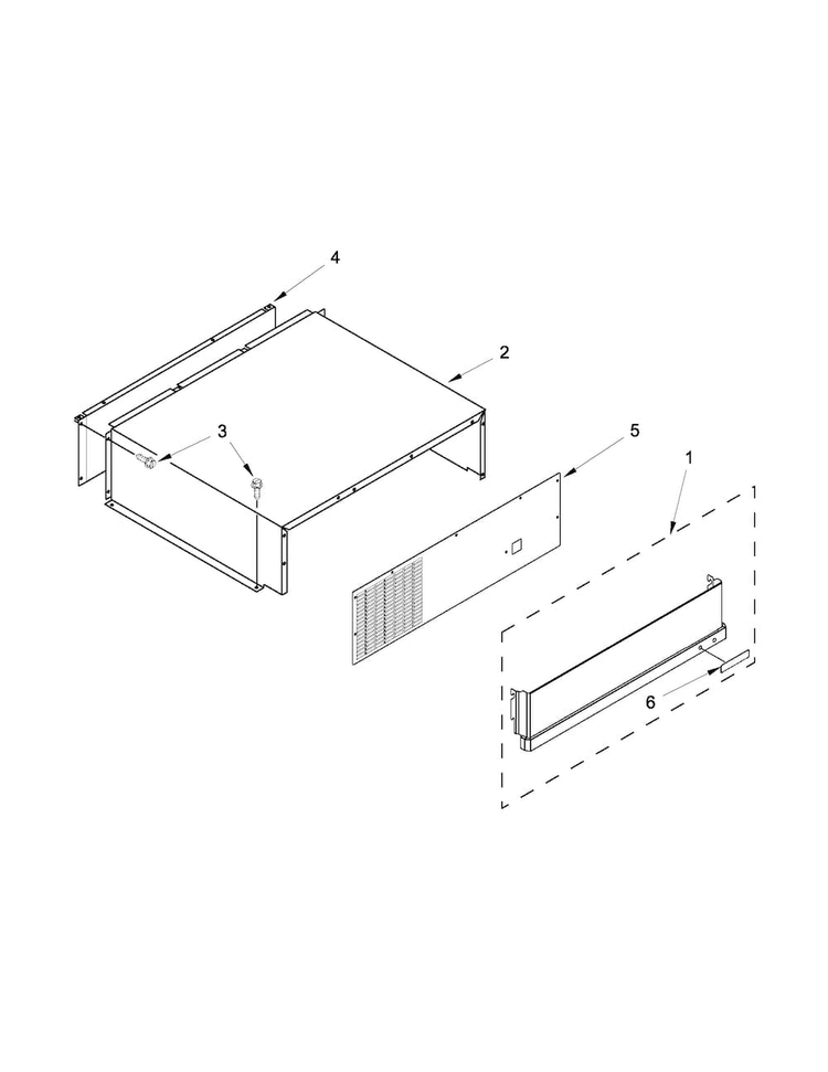 Top Grille & Unit Cover Diagram and Parts List for JS48PPDUDB15  Jenn-Air Refrigerator
