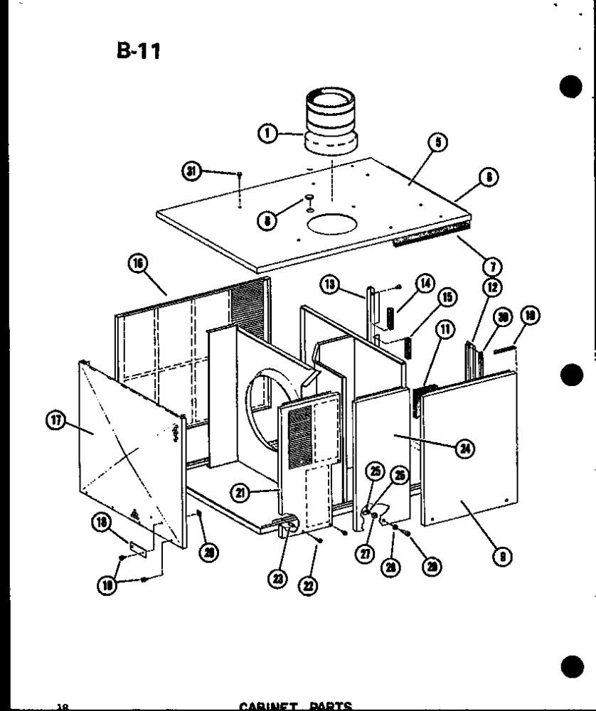 Cabinet Parts 2 Diagram and Parts List for EPCG3010-1B P67470-2C Amana Heater