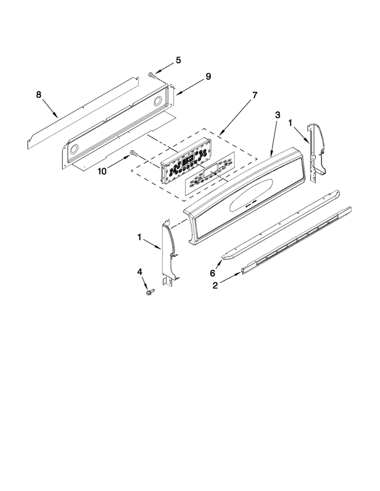 Control Panel Parts Diagram and Parts List for MGR6875ADS28  Maytag Range