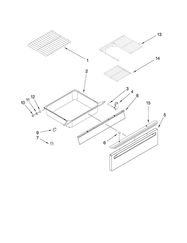 Drawer And Rack Parts Diagram and Parts List for MES5775BAF19  Maytag Range