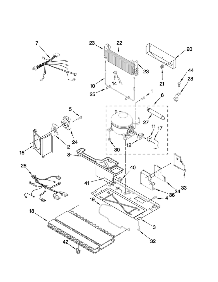 Unit Parts Diagram and Parts List for MFD2562VEB3  Maytag Refrigerator