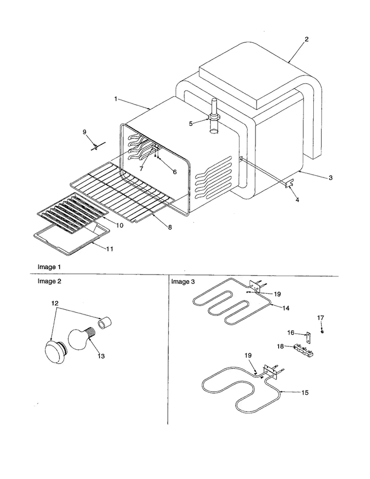 Cavity Diagram and Parts List for ARR6220L-P1143808NL  Amana Range