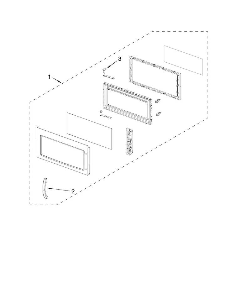 Door Parts Diagram and Parts List for AMV1150VAB3  Amana Microwave