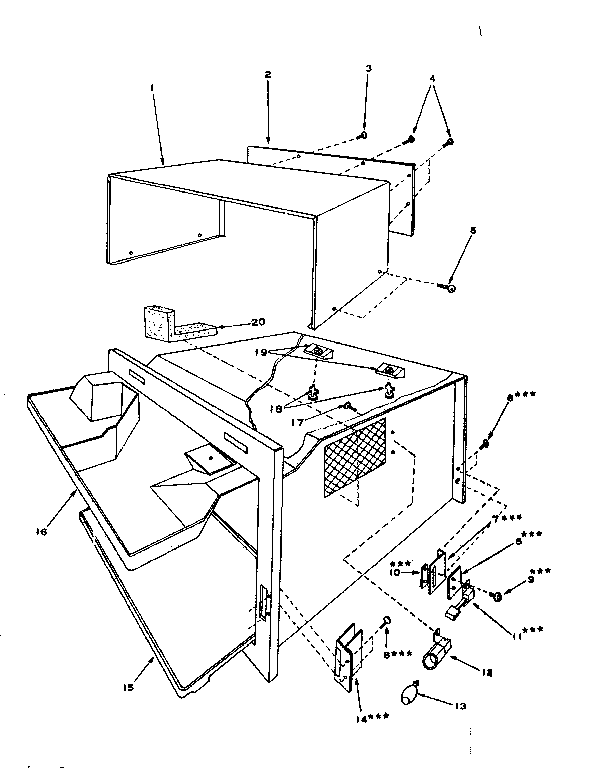 Oven Right Side Diagram and Parts List for 5629967410  Kenmore Microwave